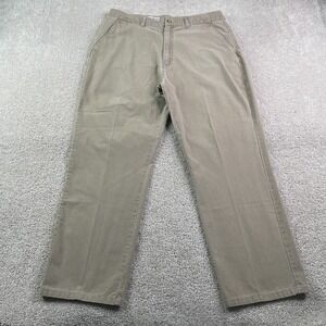 Vintage LL Bean Pants Mens 34x29 Tan Tropic Weight Chino Straight Leg 90s